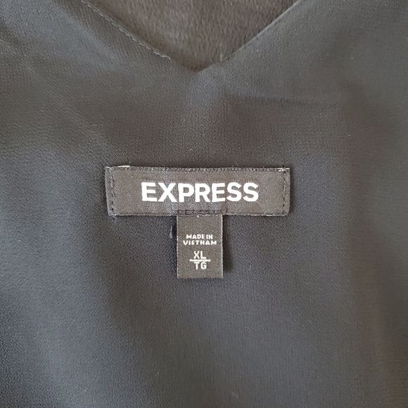 Express Satin V-Neck Camisole XL Black - Picture 4 of 7